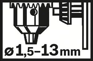 MANDRIN A CLE 1,5 A 13 MM 1/2