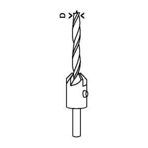 MECHE BOIS 5X40X70MM AVEC FRAISE LAMER 2608596392