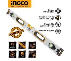 Niveau à bulle magnétique 80cm HSL38080M INGCO INGCO Niveau à bulle magnétique 80cm HSL38080M - ABMAROC | Vente de matériel de bricolage, jardinage, électroportatif en ligne - Bricolage maroc