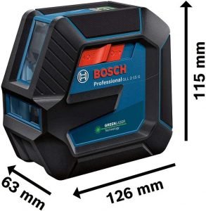 Niveau laser GLL 2-15 G vert 2 lignes + support LB 10 BOSCH 0601063W00