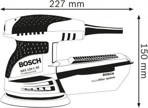 Ponceuse Bosch pro excentrique GEX 125-1 AE PROFESSIONAL | 0601387500