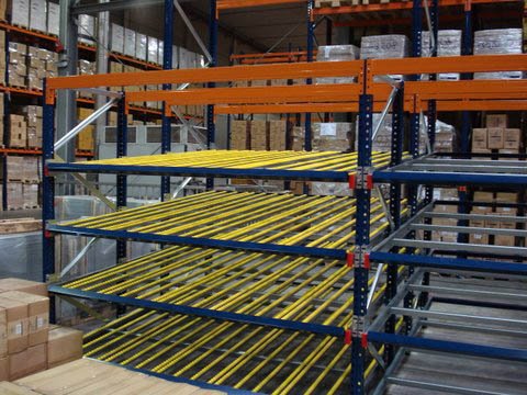 Le rayonnage dynamique pour préparation de commande Rayonnage semi lourd de type dynamique colis