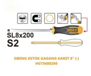 Tournevis à zone de frappe vis à fente 8*200 mm HGTS688200