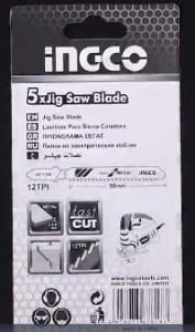 Lames x5 Scie Sauteuse (Métal/Bois/Alu) 74mm INGCO INGCO Lames x5 Scie Sauteuse (Métal/Bois/Alu) 74mm - ABMAROC | Vente de matériel de bricolage, jardinage, électroportatif en ligne - Bricolage maroc