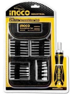 Set de 26 embouts pour tournevis 1pcs manche HKSDB0268