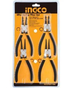 Set de 4 pinces circlips en acier de carbone HCCPS01180 INGCO INGCO Set de 4 pinces circlips en acier de carbone HCCPS01180 - ABMAROC | Vente de matériel de bricolage, jardinage, électroportatif en ligne - maroc Bricolage Set de 4 pinces circlips en acier de carbone HCCPS01180