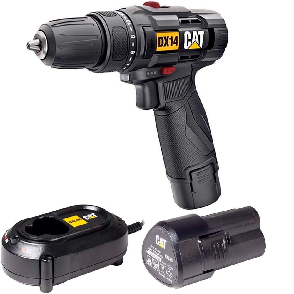 Parafusadeira/Furadeira A Bateria 12V-Ions De Litio - Caterpillar -  465,0002 | Shopee Brasil