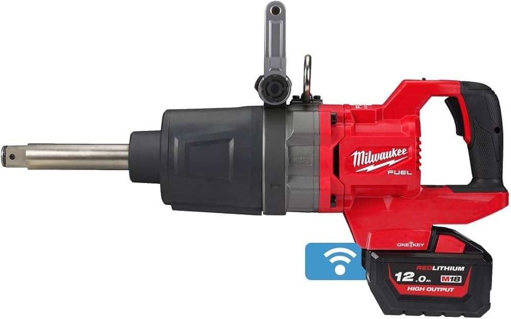 Milwaukee M18ONEFHIWF1D-121C Clé à chocs sans fil à couple élevé Poignée en D 18 V avec longue enclume 1 batterie 12,0 Ah : Amazon.fr: Bricolage