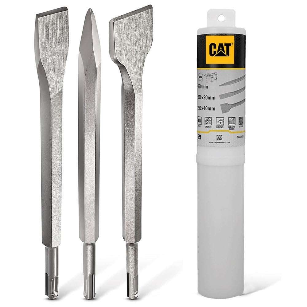 CAT DA03903 SDS Plus Professional Meißel/Meißel-Bit-Set 3tlg : Amazon.de:  Baumarkt