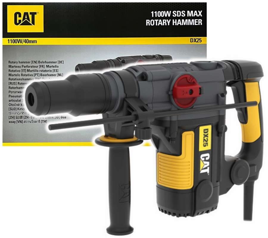 CAT MŁOT UDAROWO-OBROTOWY SDS Max 1100W 8,5J DX25 (48033404) • Cena, Opinie  • Młotowiertarki 17264459188 • Allegro
