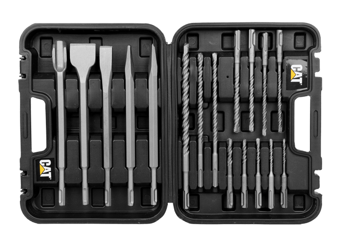 CAT DA03902 SDS Hard Rock Drill Set Plus Chisels 17pcs — JC Machinery &  Equipment
