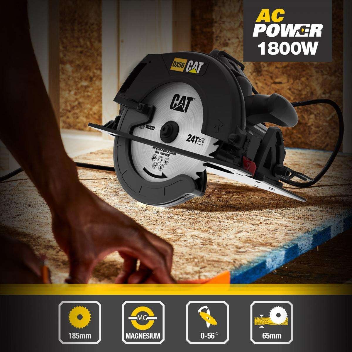 Scie Circulaire CATERPILLAR 185mm 1800W - DX56