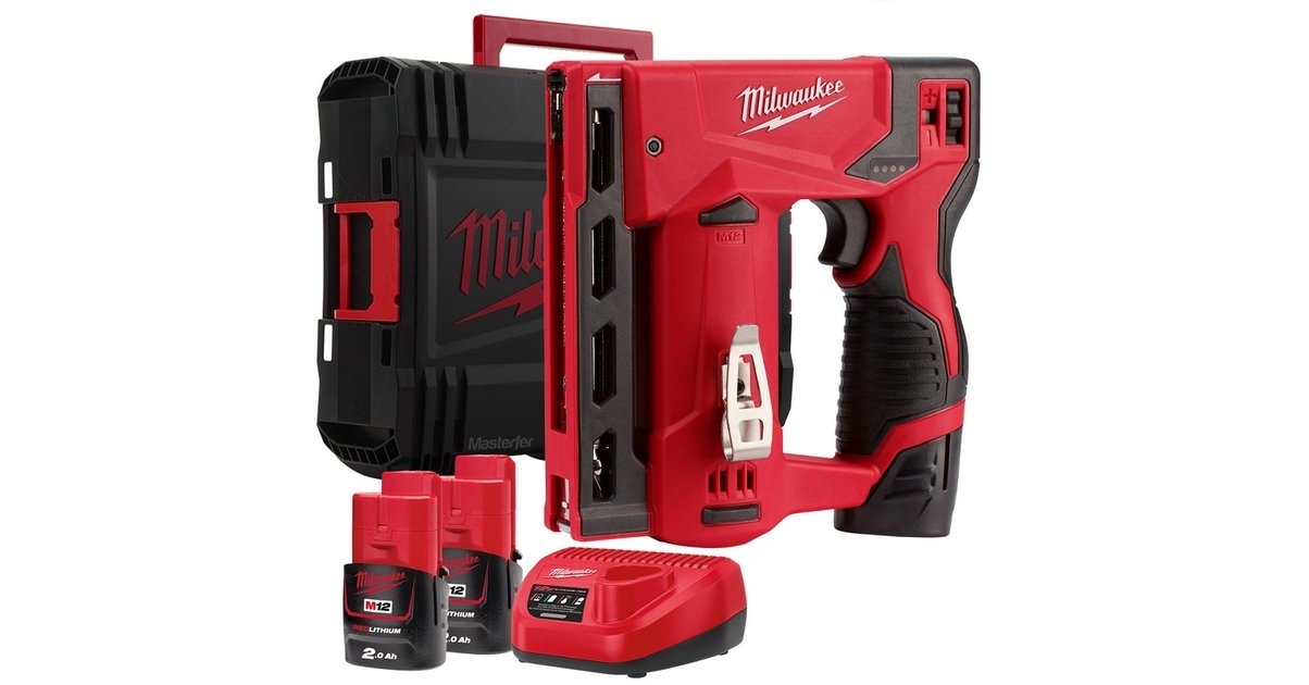 Agrafeuse sans fil 12V M12 BST-202X Milwaukee 4933459635 - Clouer et agrafer/Cloueur et agrafeuse - Outils city