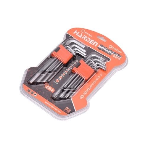 Set 18 Pièces Clés Hexagonales & Torx Longues Harden